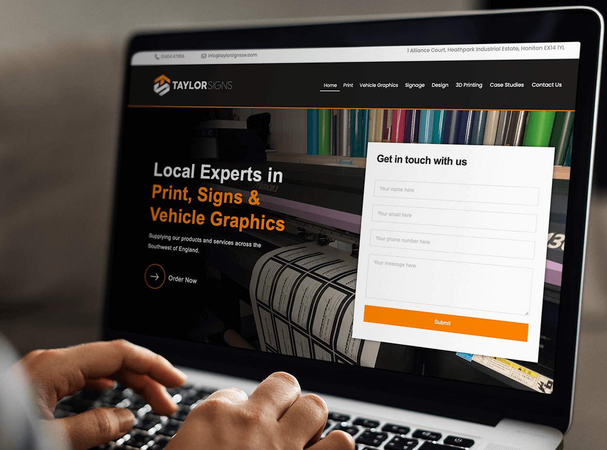 Taylor Signs website design
