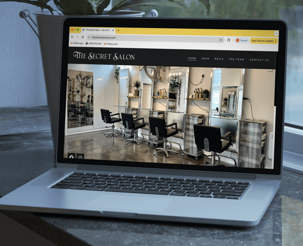 Website Launch: The Secret Salon 3 Website for the Secret salon, lyme regis