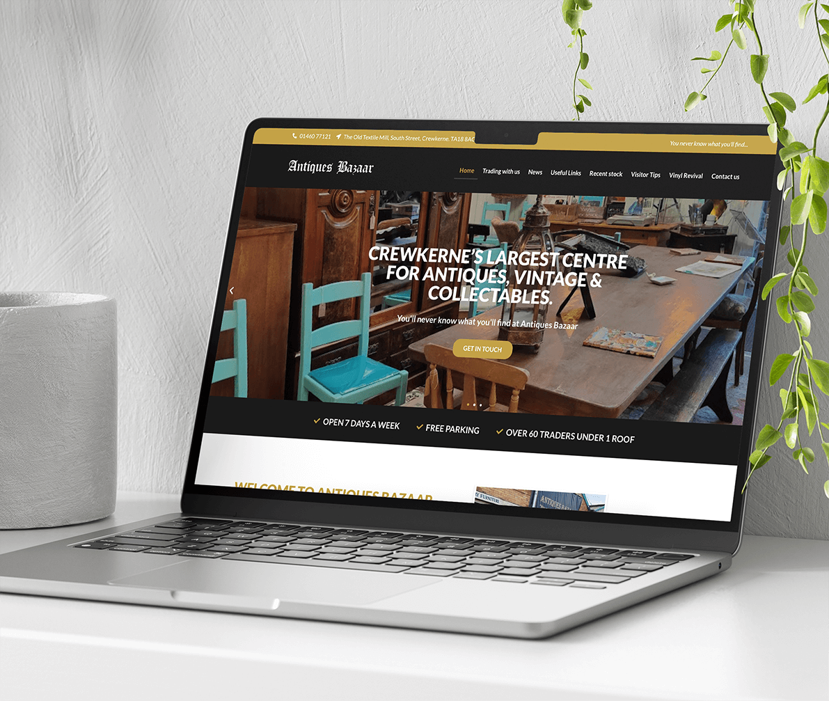 Blog 5 Antiques Bazaar Website Design in Crewkerne