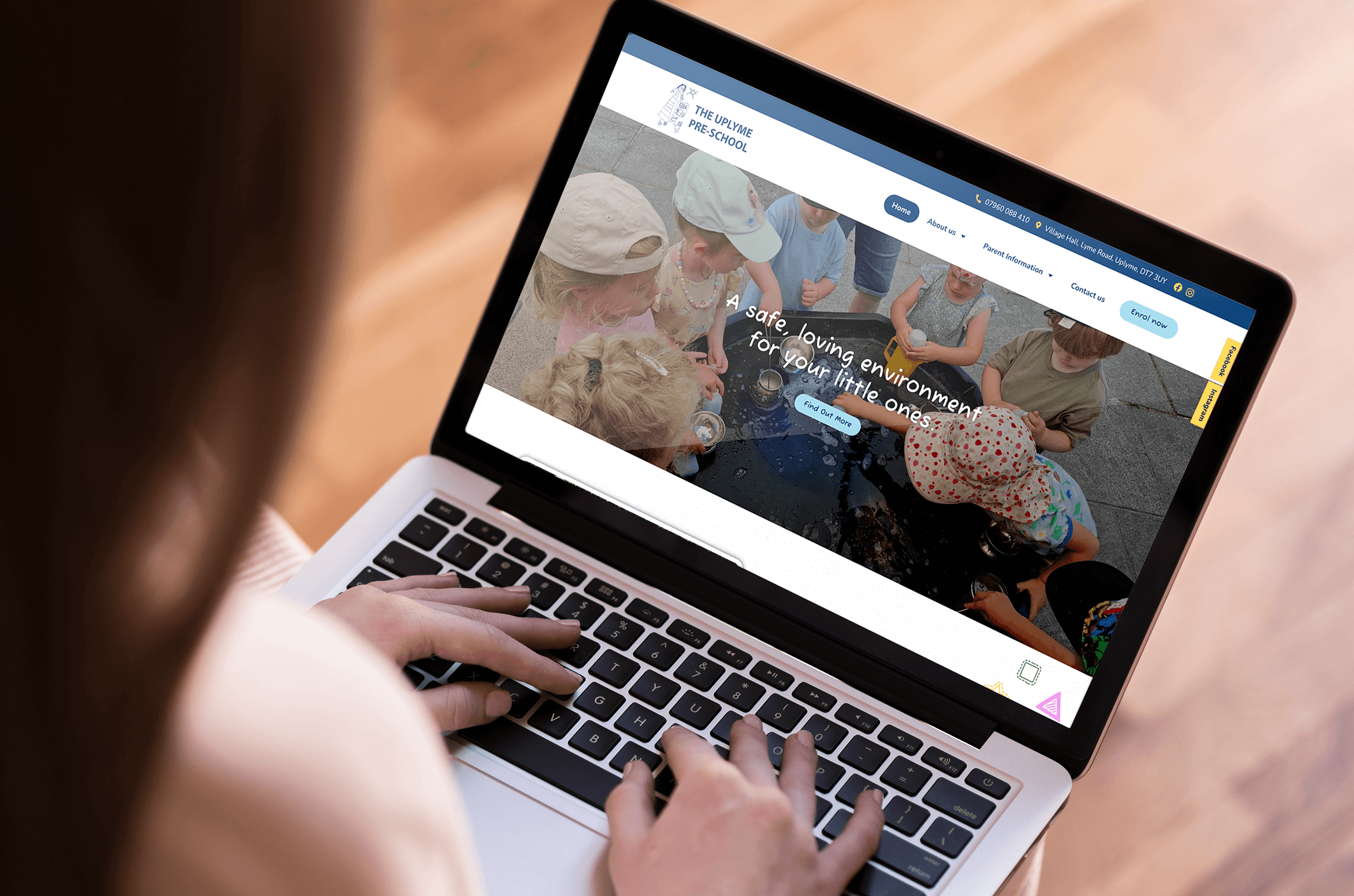 Website design for Uplyme Preschool by Kode Designs